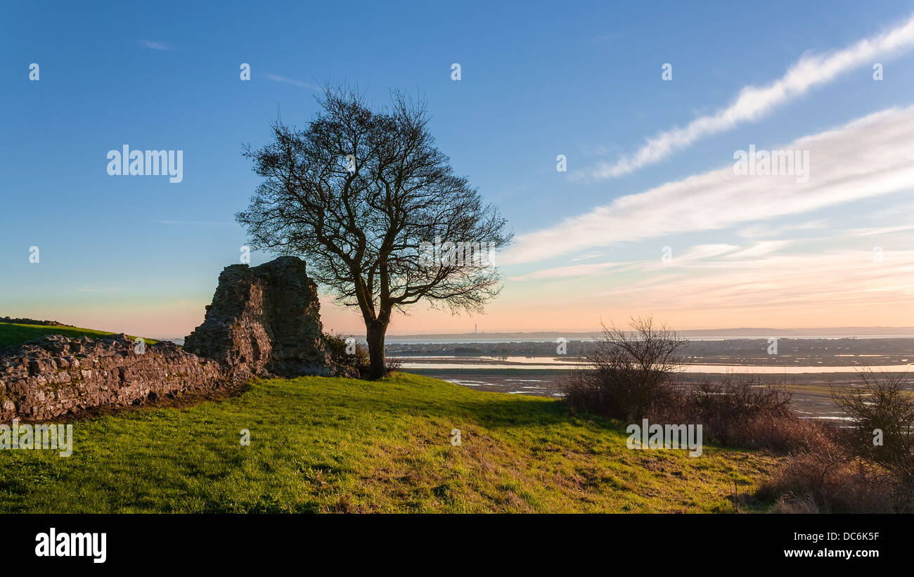 Essex Landschaft uk Hadleigh castle Stockfoto