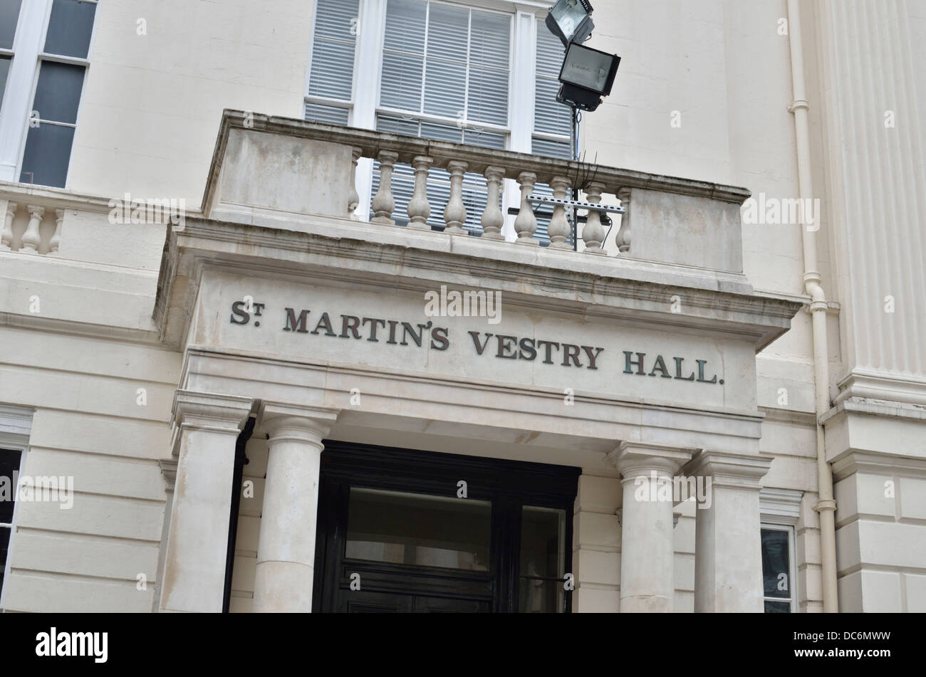 St.-Martins Sakristei Hall in der Nähe von Trafalgar Square, London, UK. Stockfoto