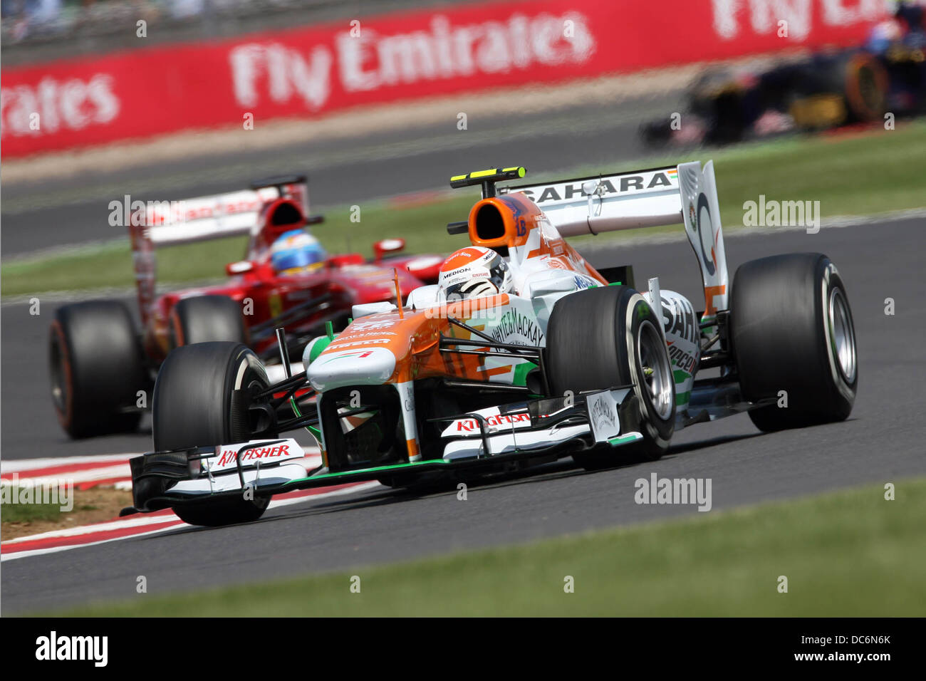 Adrian Sutil, Force India-Mercedes beim 2013 F1 British GP, Silverstone. Stockfoto