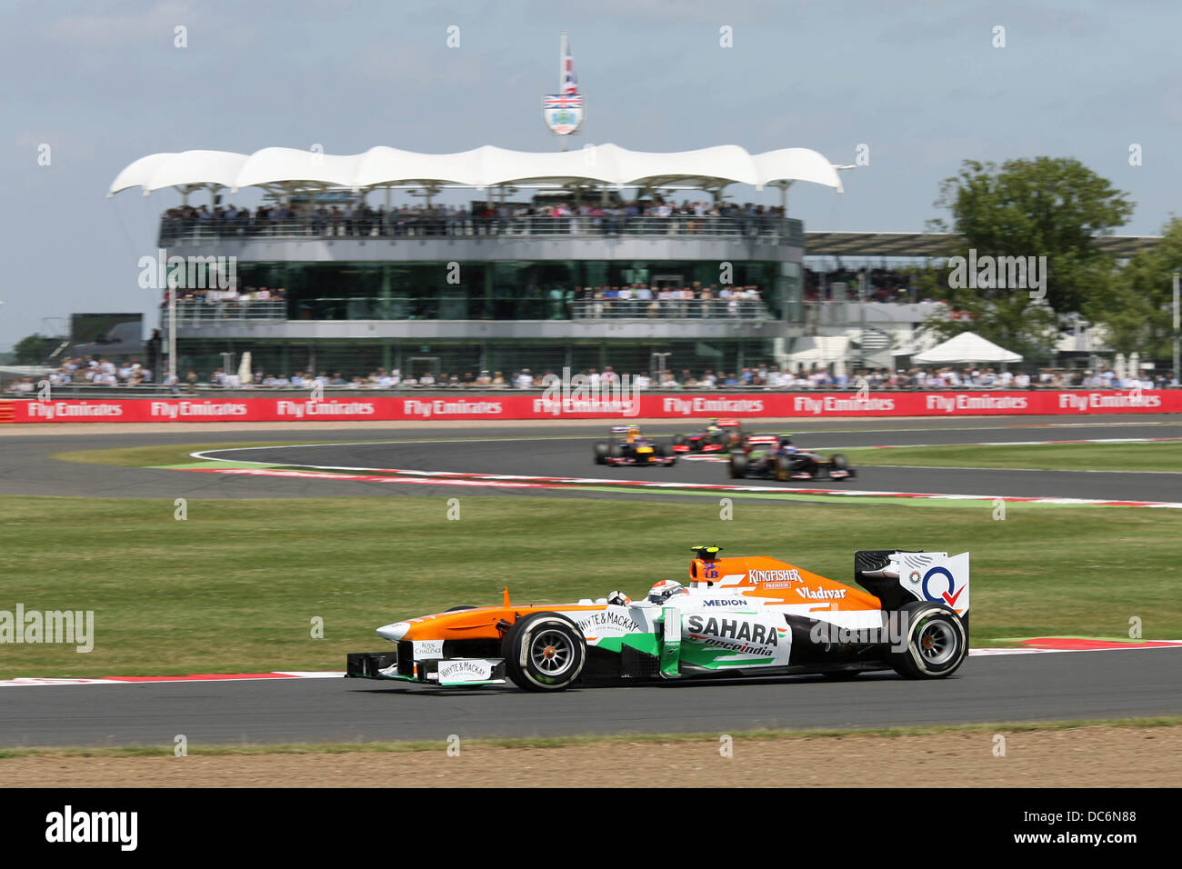 Adrian Sutil Force India F1 beim 2013 F1 British GP, Silverstone. Stockfoto