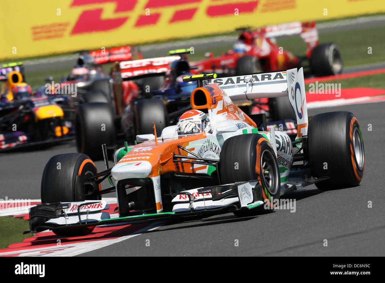 Adrian Sutil Force India F1 beim 2013 F1 British GP, Silverstone. Stockfoto