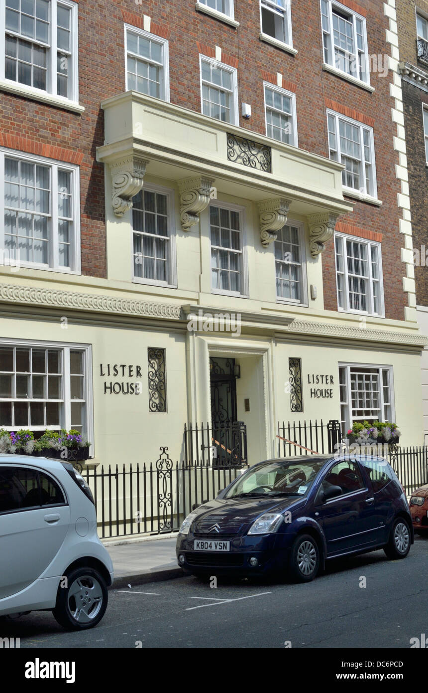 Lister Haus private Zahnklinik in Wimpole Street, Marylebone, London, UK. Stockfoto