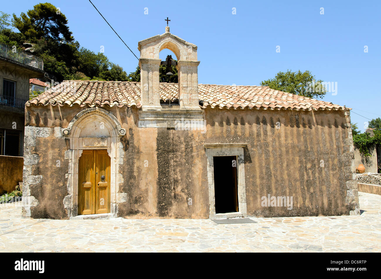 Kirche der Himmelfahrt der Jungfrau Maria - Meronas, Kreta, Griechenland Stockfoto