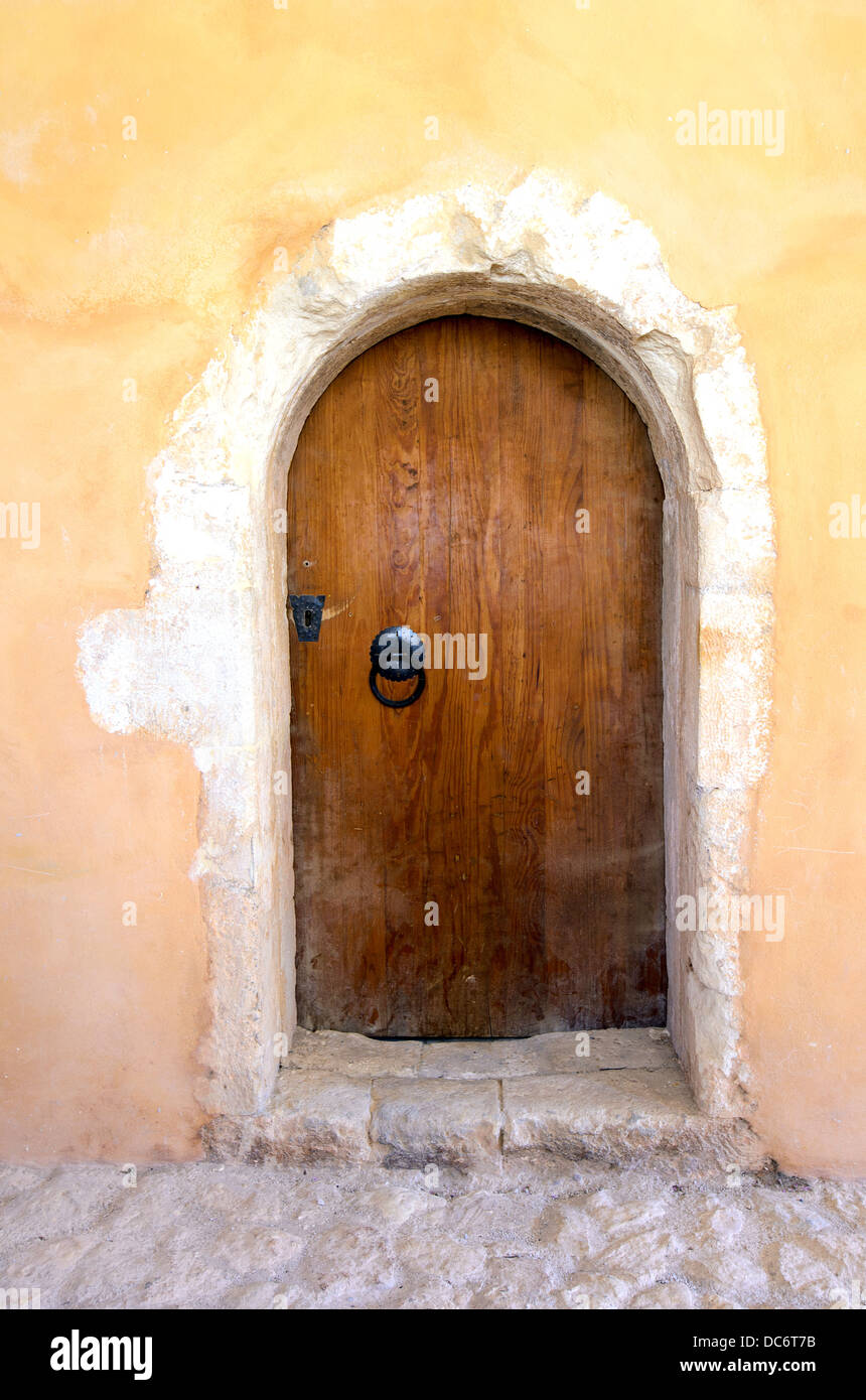 Mönche werkraum Tür im Kloster Arkadi - Kreta, Griechenland Stockfoto