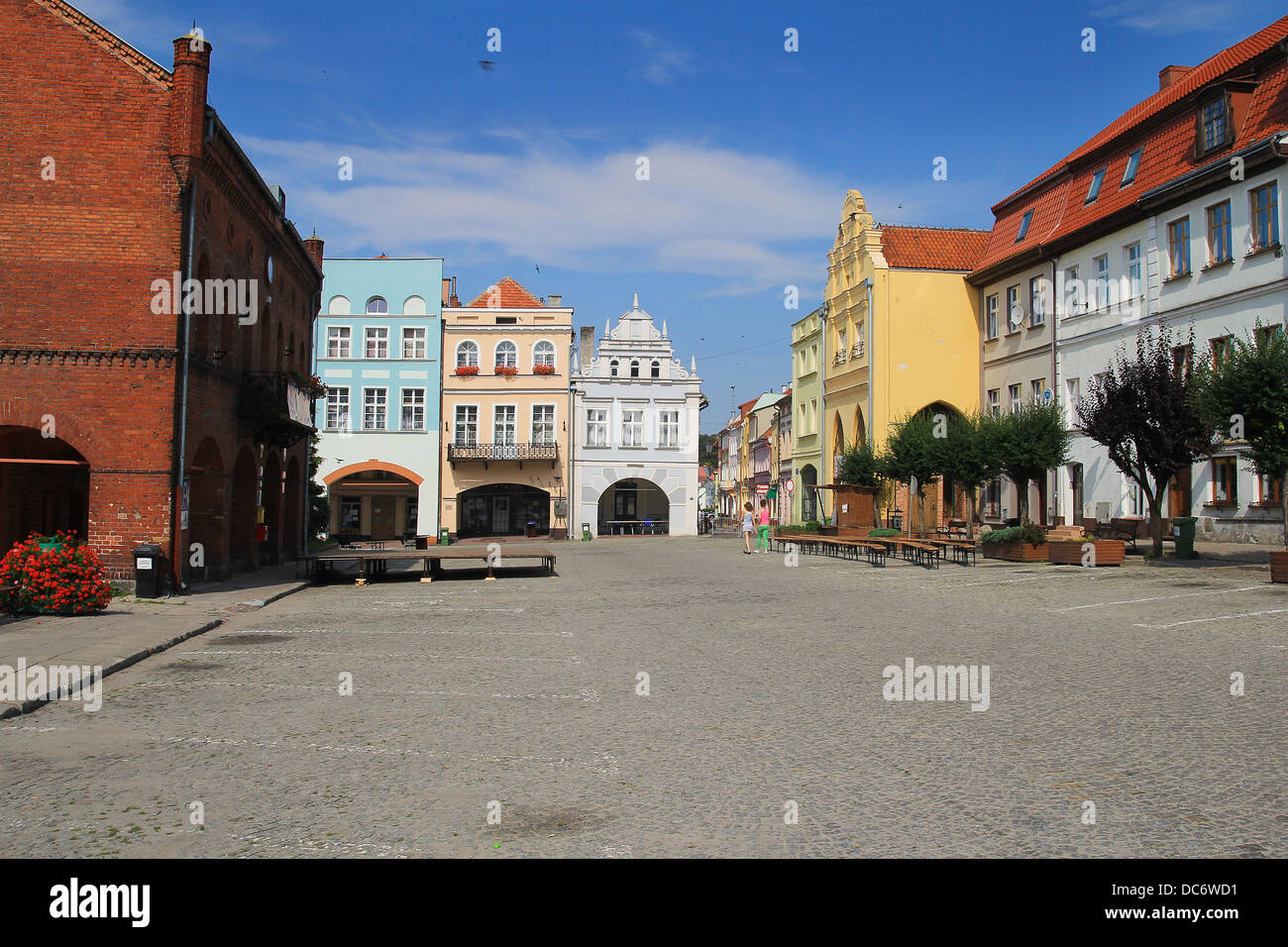 Alte Markt Platz Gniew Stockfoto