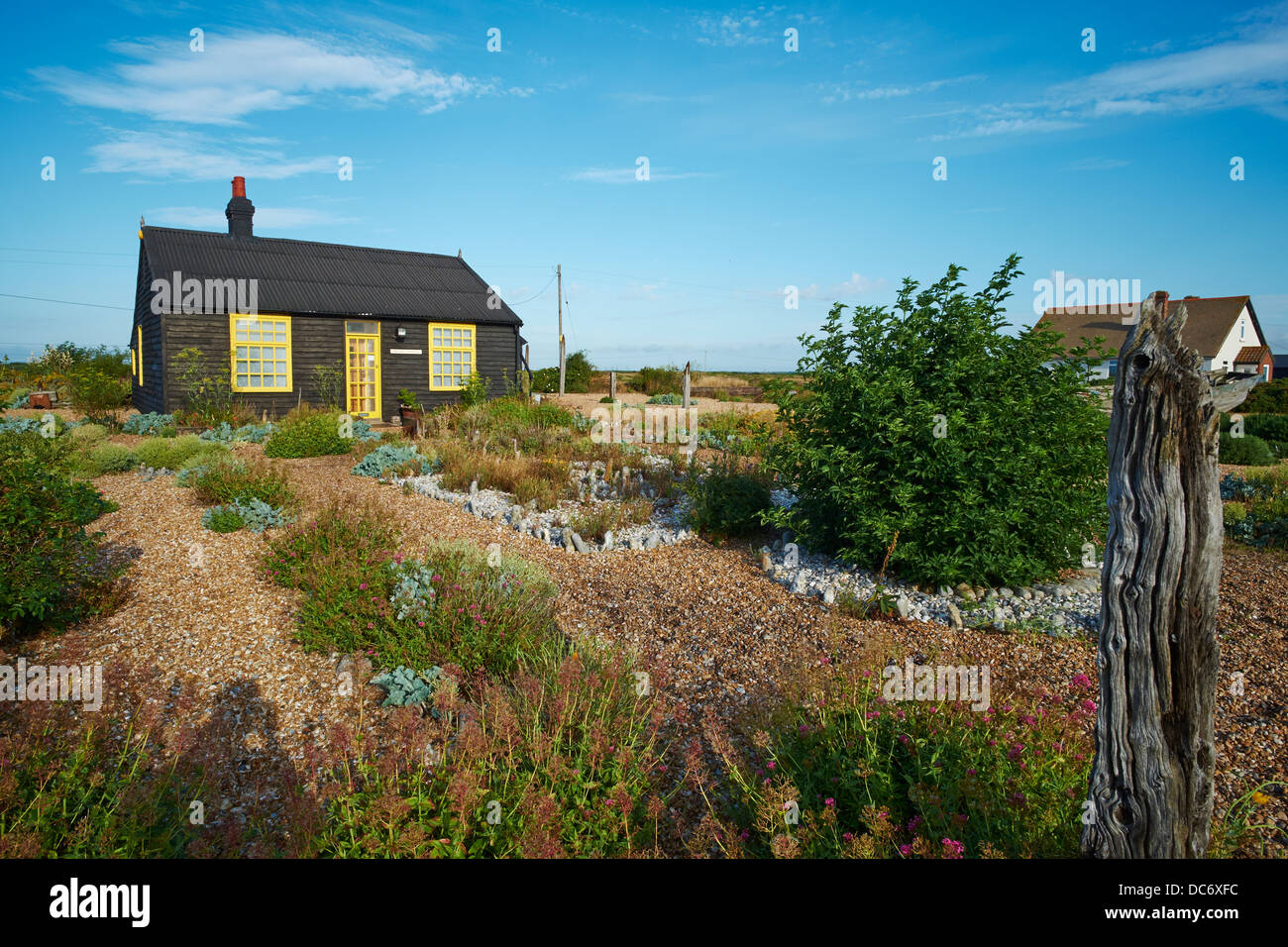 Aussicht-Haus, das im Besitz von Derek Jarman Dungeness Kent UK Stockfoto