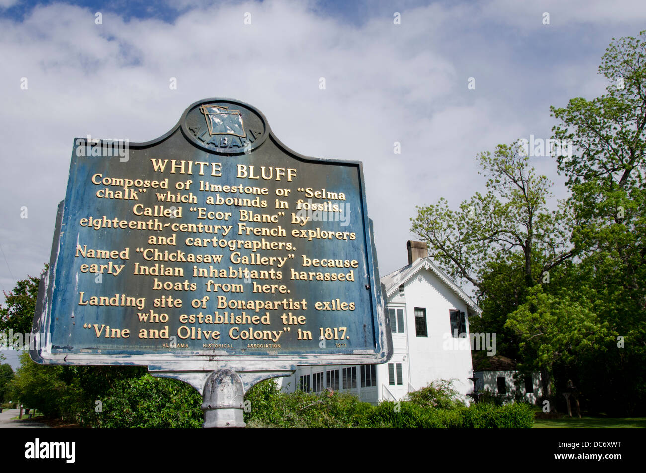 Marengo County, Alabama Demopolis. Hall, historischen antebellum Haus & Museum, c. 1832 zu bluffen. Stockfoto