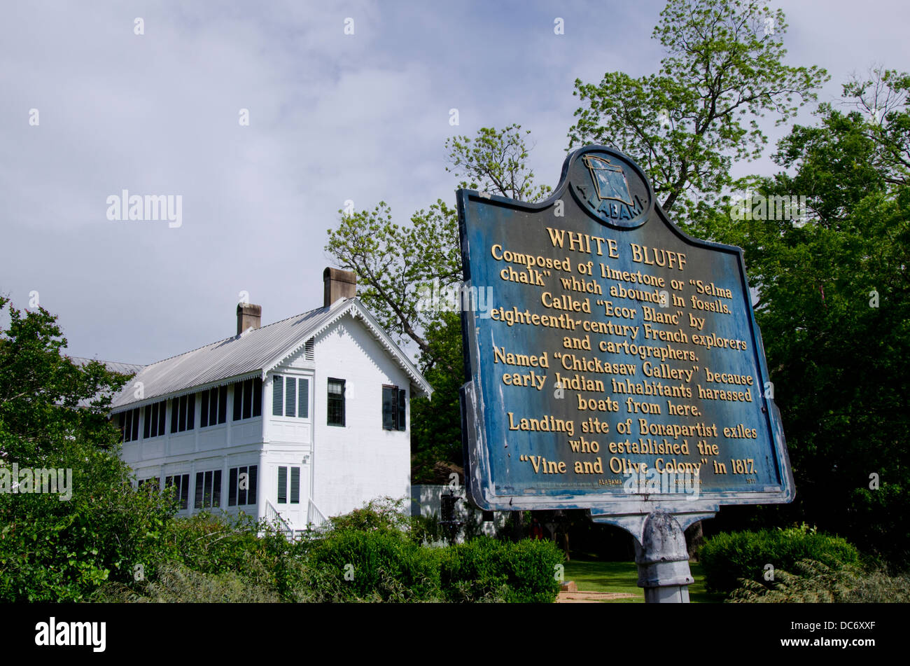 Marengo County, Alabama Demopolis. Hall, historischen antebellum Haus & Museum, c. 1832 zu bluffen. Stockfoto