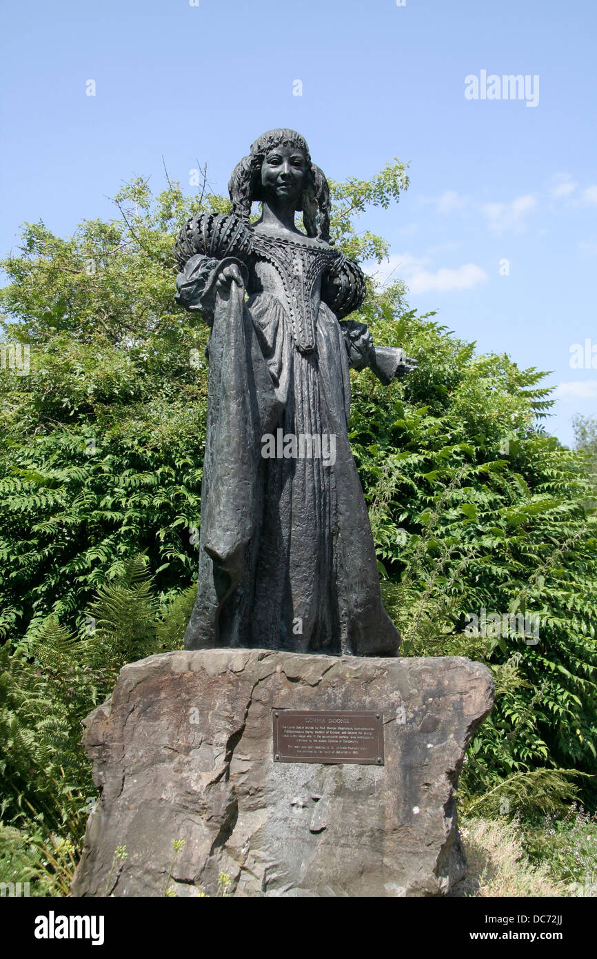 Lorna Doone Statue Dulverton Somerset England UK Stockfoto