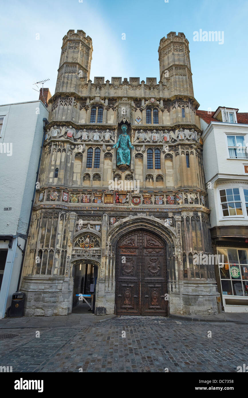 Christ Church Gate Burgate Canterbury Kent UK Stockfoto
