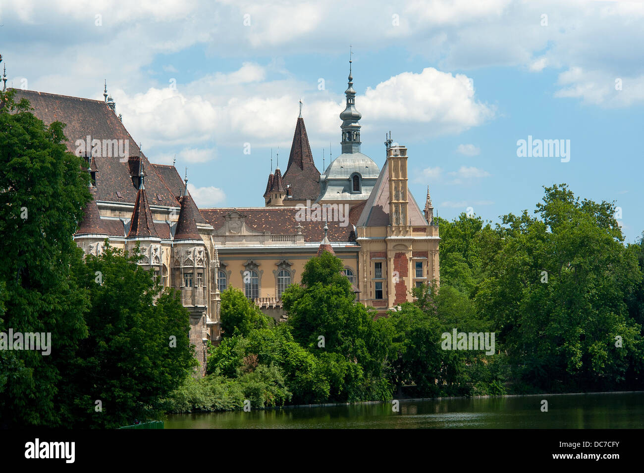 Die Burg Vajdahunyad, Budapest Stadtpark Stockfoto