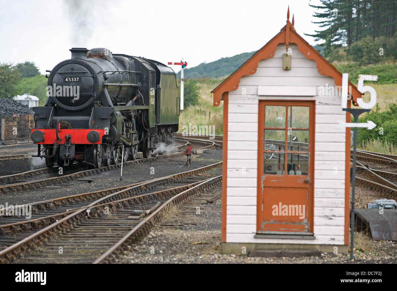 Dampf-Museumsbahn Stockfoto