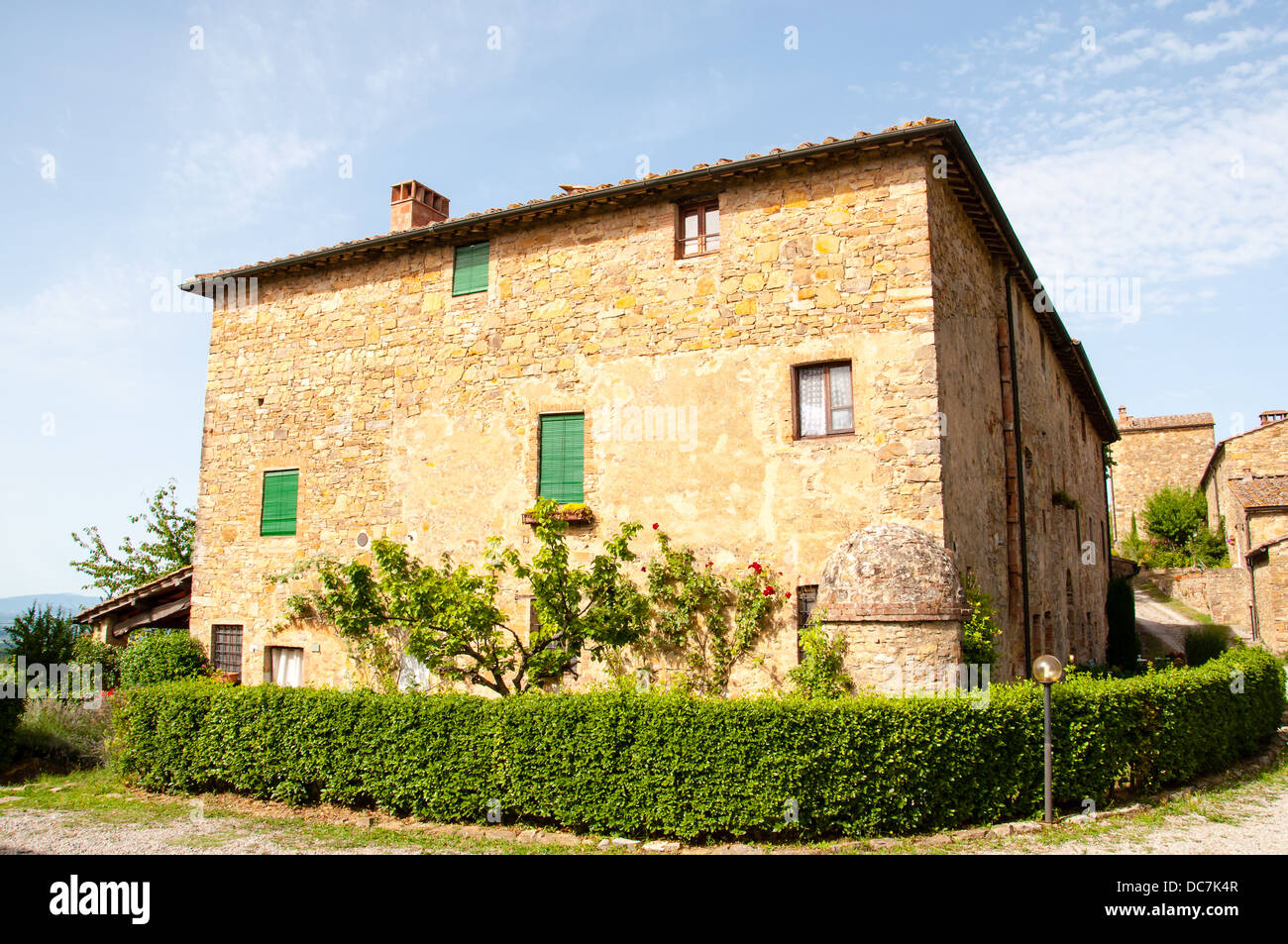 traditionelles Steinhaus in einem Weiler in der Toskana, Italien Stockfoto