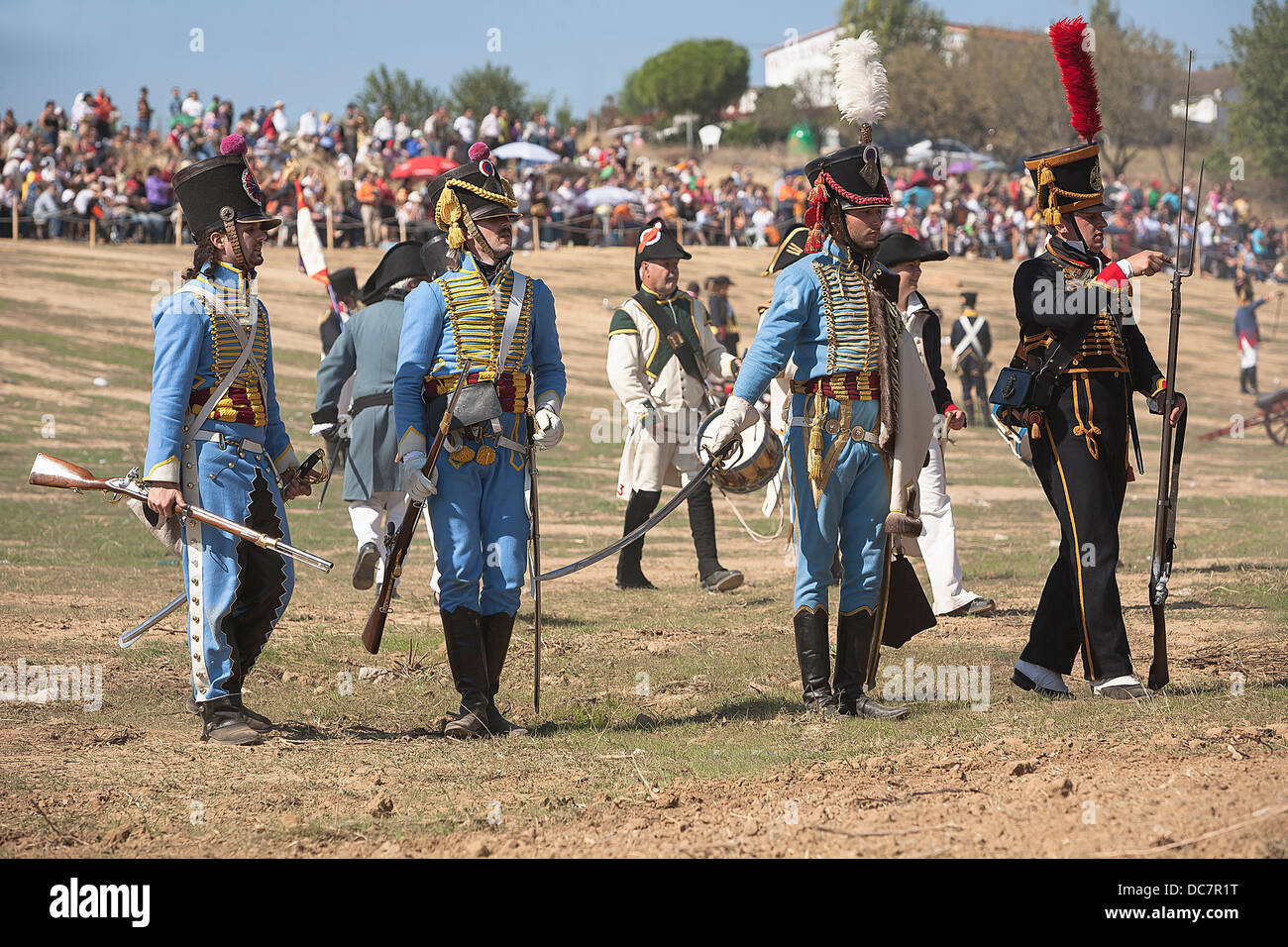Darstellung der Schlacht Bailen, Bailén Jaén Provinz, Andalusien, Spanien Stockfoto