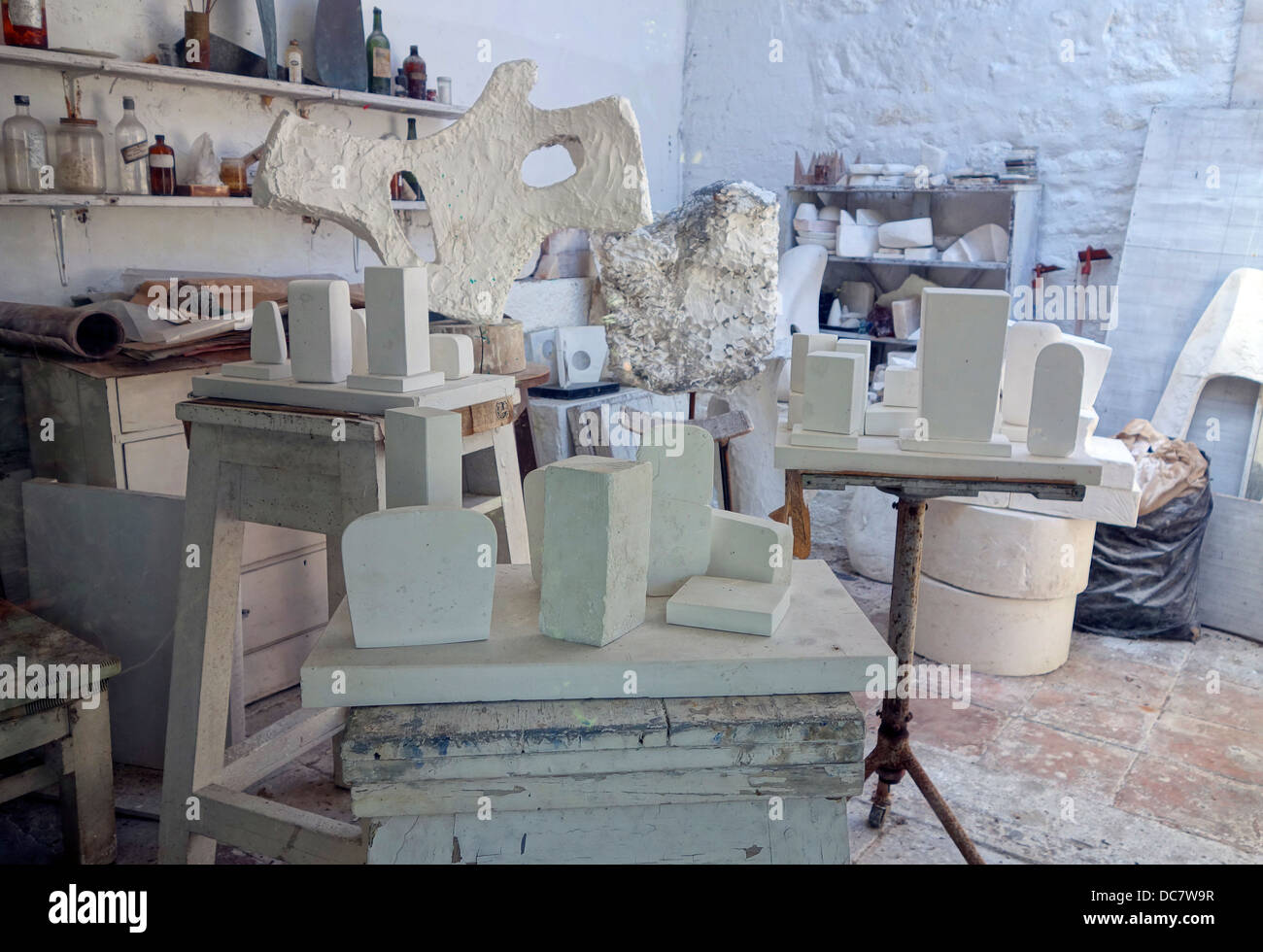 Das Studio im Barbara Hepworth Museum in St.Ives, Cornwall, UK Stockfoto