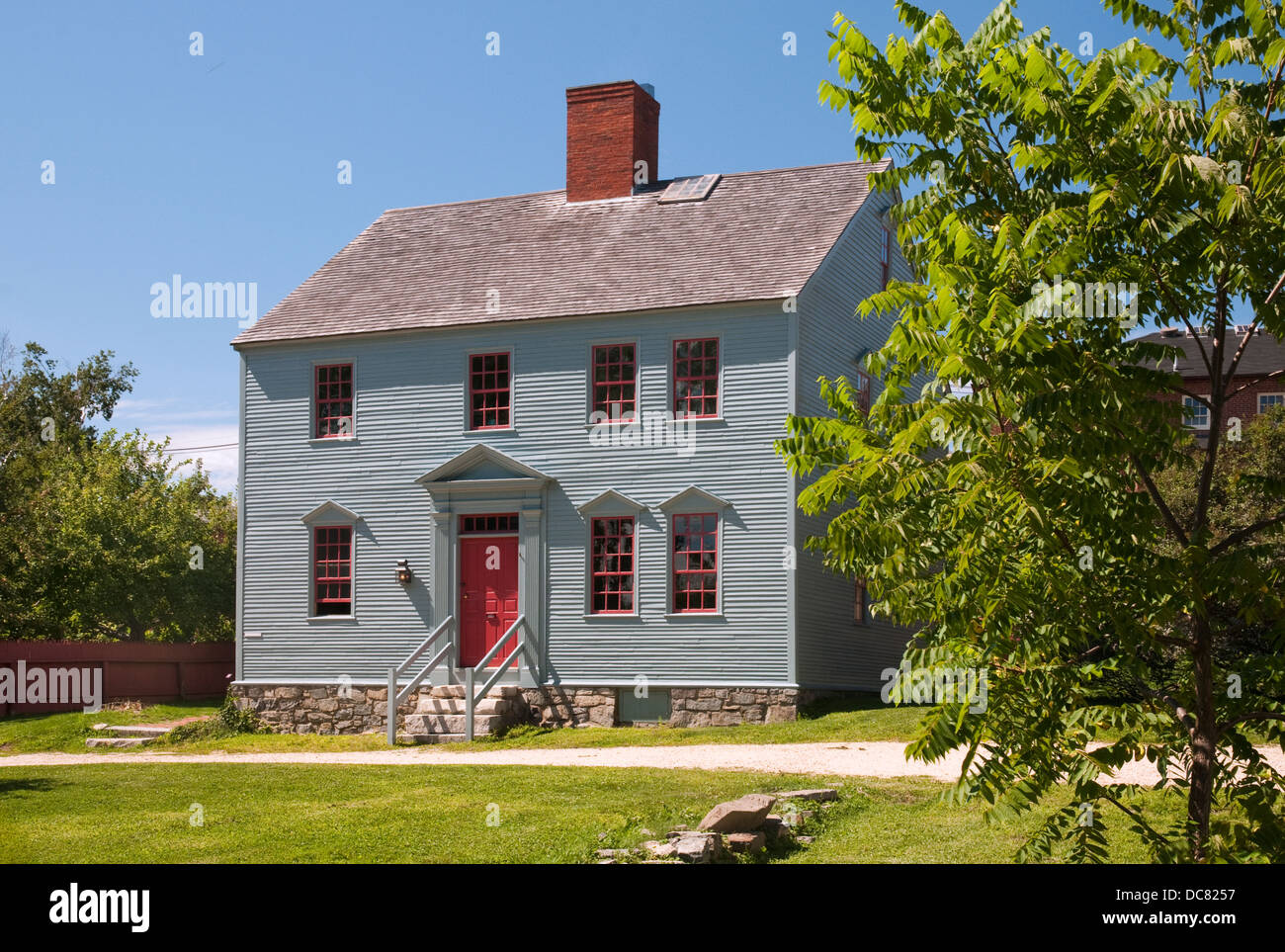 Das Wheelright Haus am Strawberry Banke in Portsmouth (New Hampshire) Stockfoto