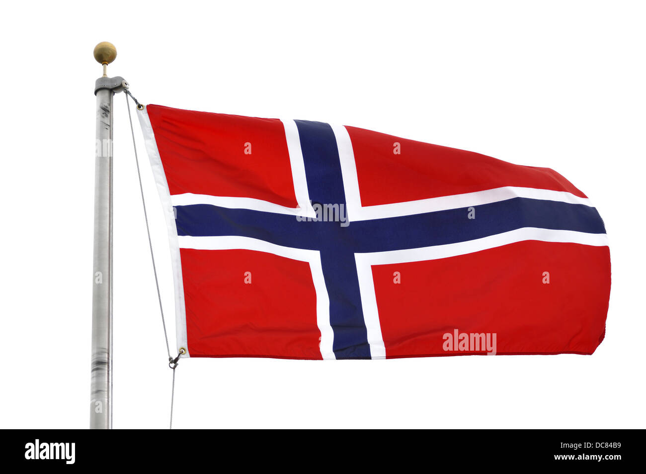 Die Flagge Norwegens Stockfoto