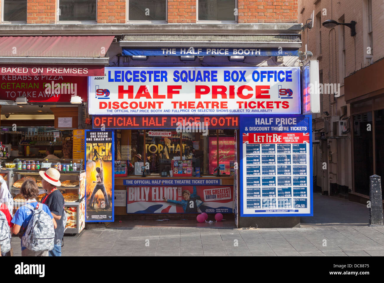 Rabatt-Theater Kassenhäuschen, London, England Stockfoto