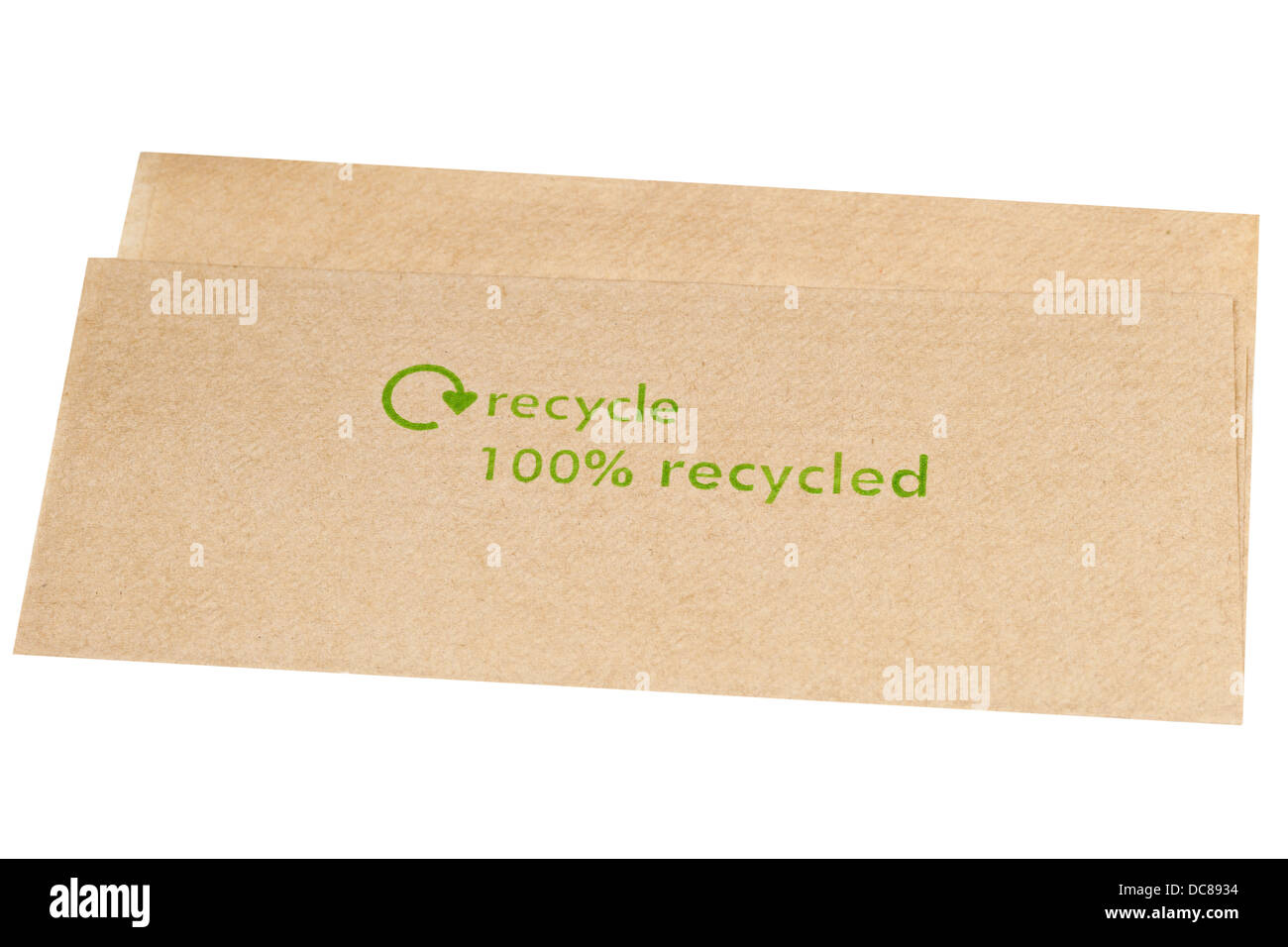 Recycling-Papierserviette Stockfoto