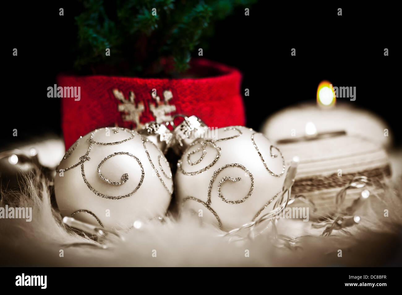 Weihnachtsschmuck - festliche Stimmung Stockfoto