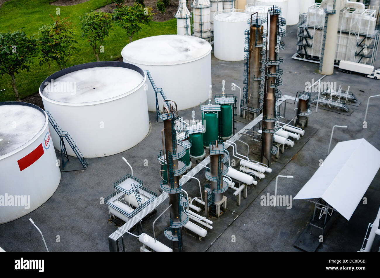 Petrochemischen Raffinerie in Madurodam Interactive Miniatur Park, Niederlande Stockfoto