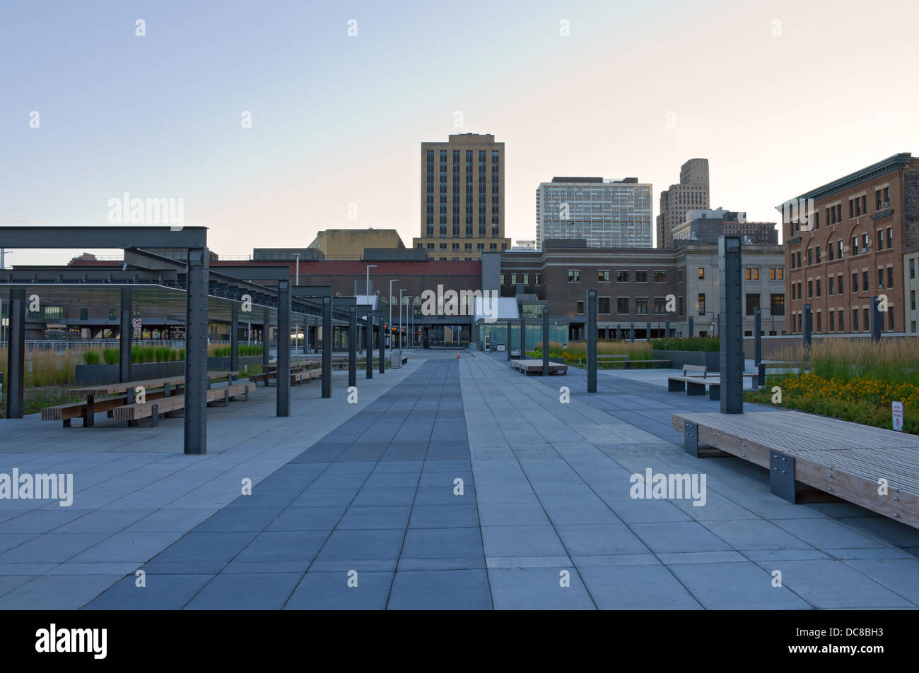 Ebene Haupthalle der multimodalen Transit Center in der Innenstadt von Saint Paul, Minnesota Stockfoto