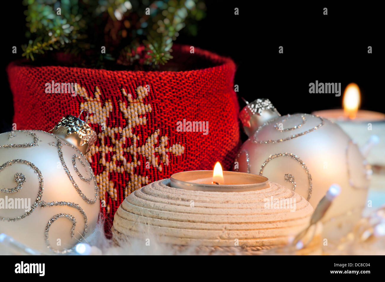 Weihnachtsschmuck - festliche Stimmung Stockfoto