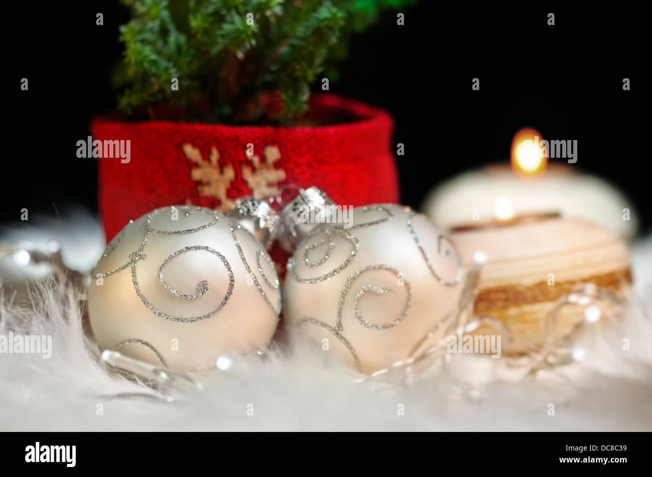 Weihnachtsschmuck - festliche Stimmung Stockfoto