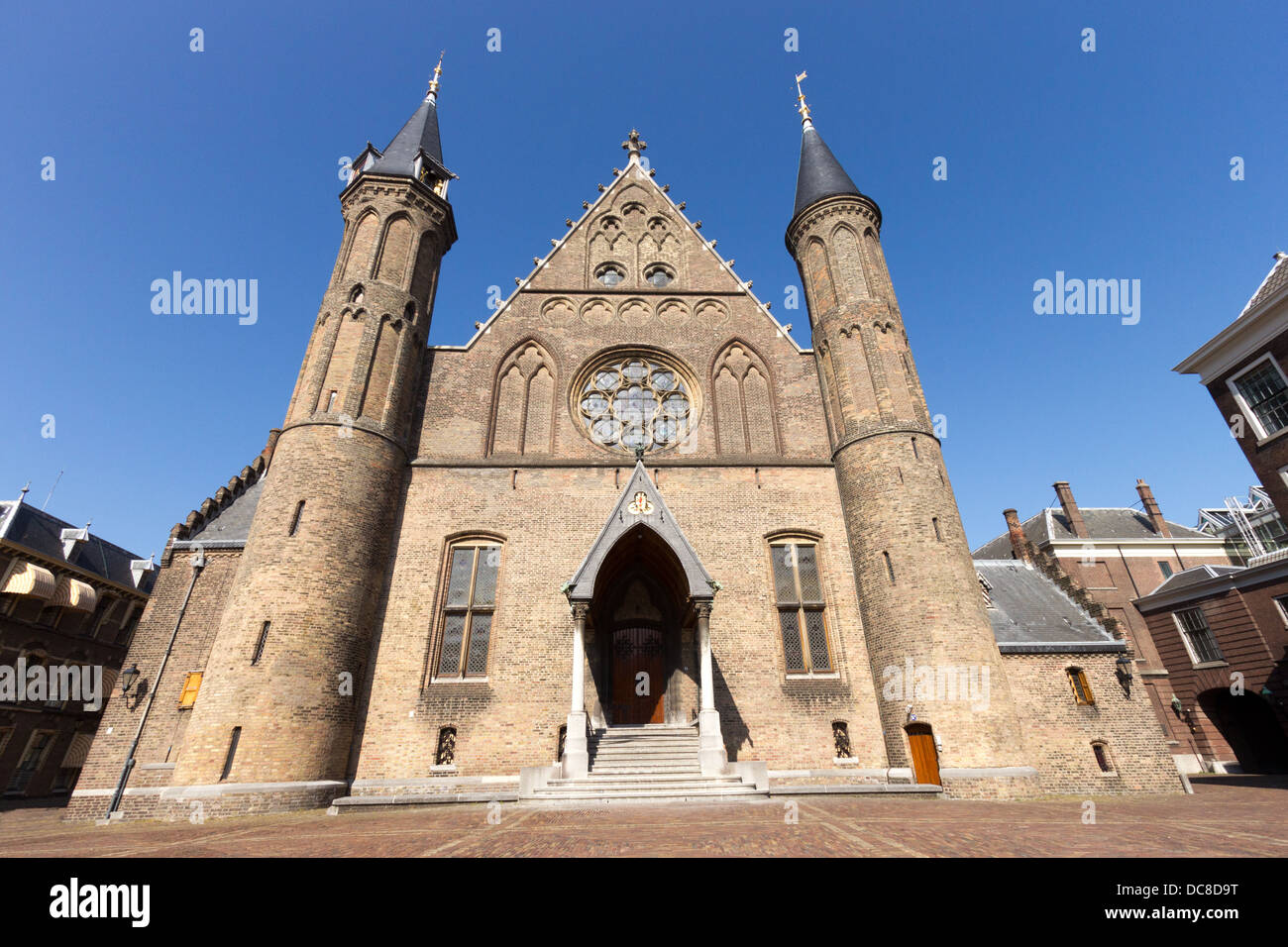 Parlament und Gerichtsgebäude komplexe Binnenhof in den Haag Stockfoto