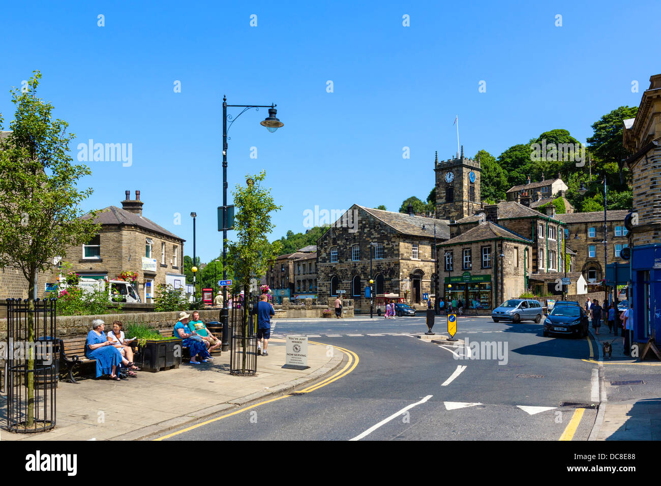 Das Stadtzentrum, Holmfirth, West Yorkshire, England, UK Stockfoto