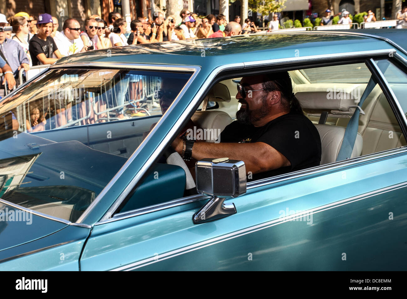 Senigallia, Italien. 10. August 2013. Summer Jamboree 6. Tag [International Festival 60 Wiederbelebung & Rock'n'Roll] USA Oldtimer Parade in Senigallia, Italien am 10. August 2013. Bildnachweis: Valerio Agolino/Alamy Live-Nachrichten Stockfoto