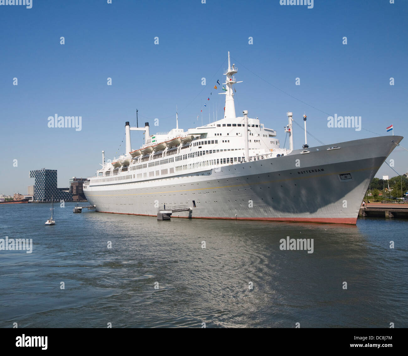 SS Rotterdam Dampfschiff Kreuzfahrtschiff Rotterdam Niederlande Stockfoto