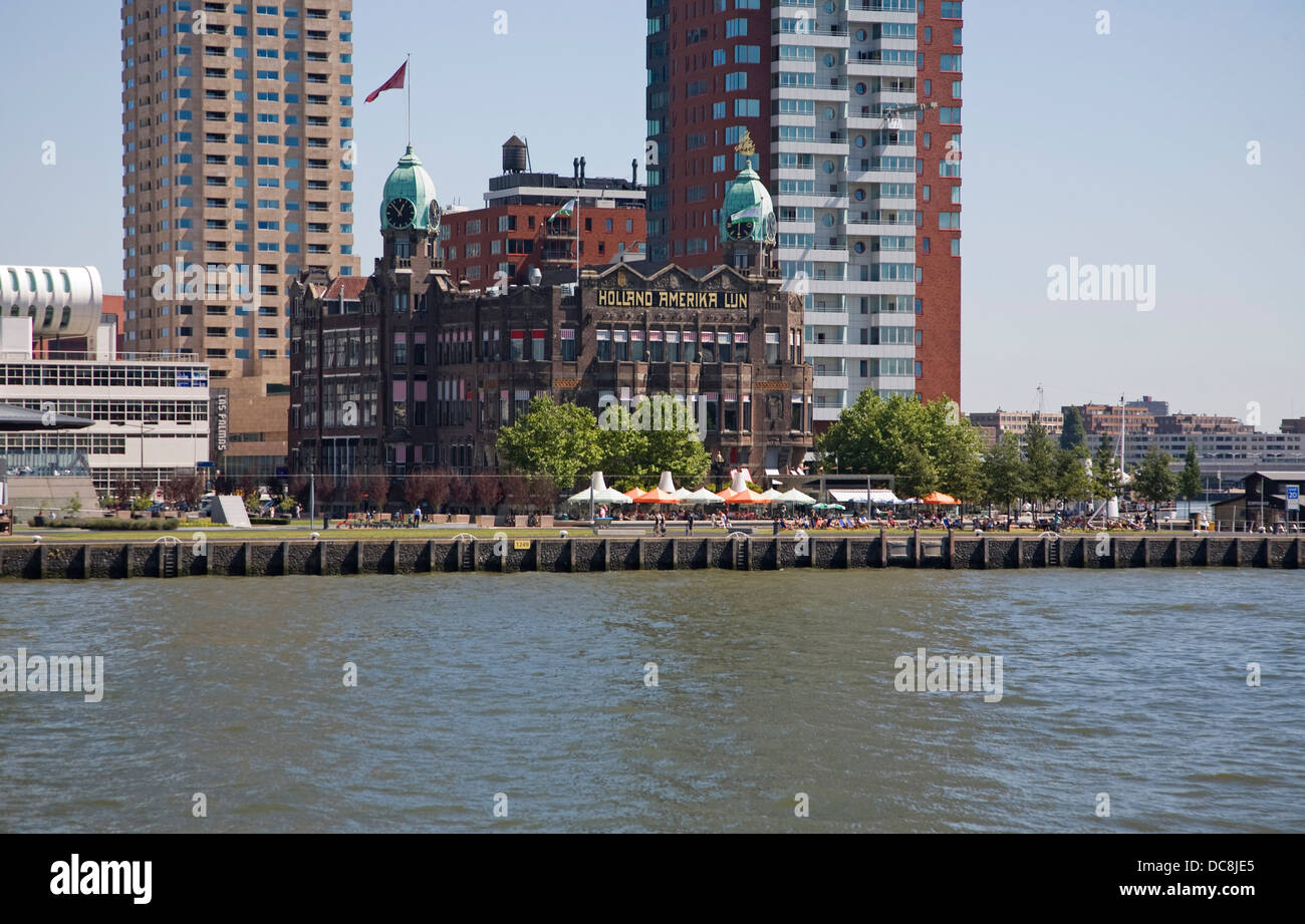 Hotel New York Fluss Maas Rotterdam Niederlande Stockfoto