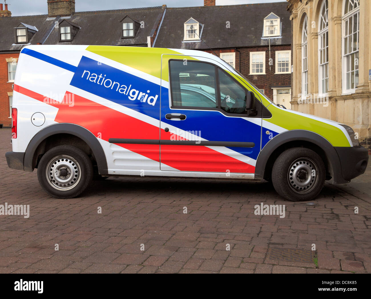 National Grid van Fahrzeug, Transporter Nationalgrid Logo England UK Fahrzeuge Stockfoto