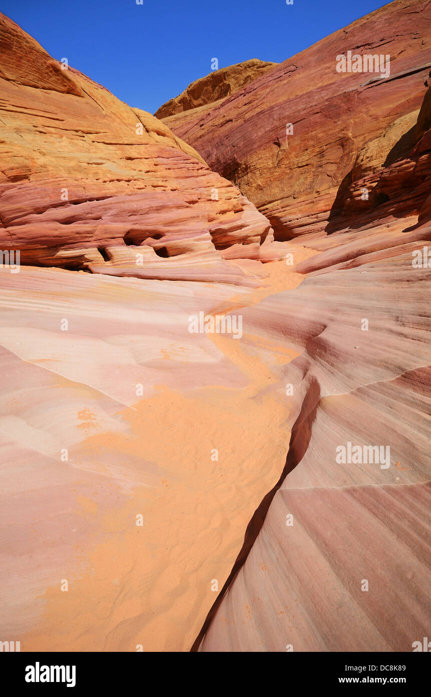 Pink-Canyon im Valley of Fire State Park, Nevada, USA Stockfoto