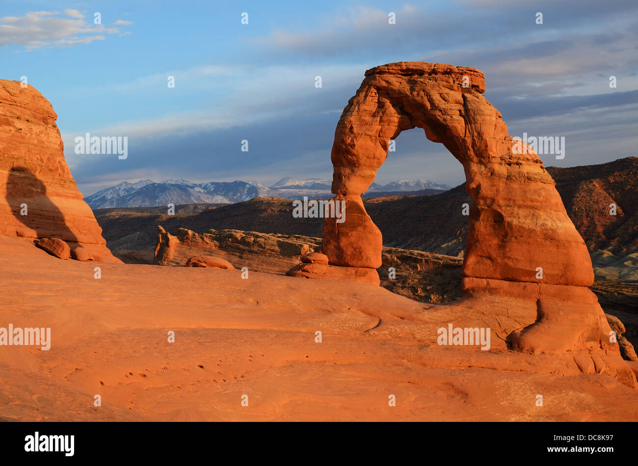 Der Delicate Arch im Arches-Nationalpark, Utah, USA Stockfoto