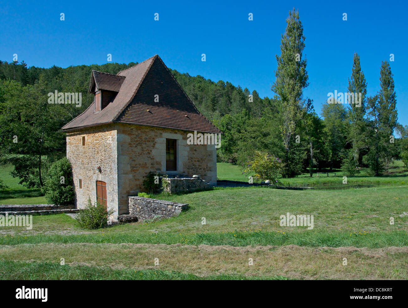 Ein Haus in der Nähe von Rouffignac-Saint-Cernin-de-Reilhac, Dordogne. Stockfoto