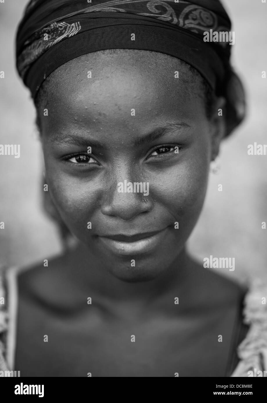 Schöne junge Frau, Insel von Mosambik, Mosambik Stockfoto
