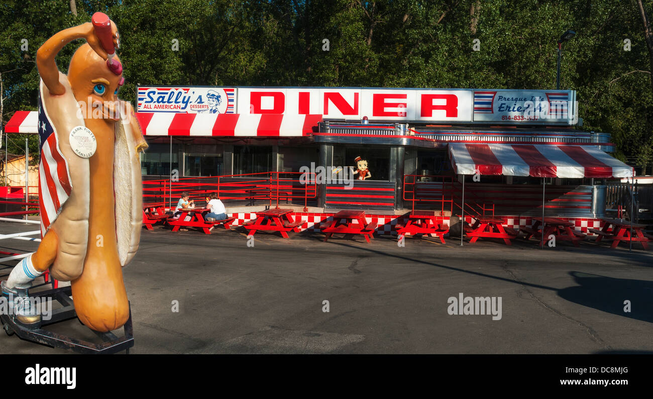 Sara und Sallys einfahren und Abendessen Presque Isle, in der Nähe von Erie, Pennsylvania Stockfoto