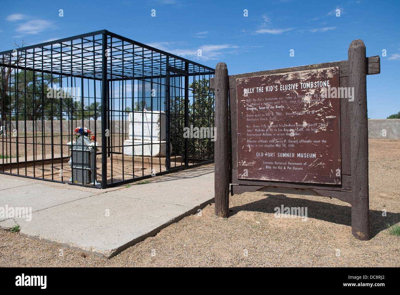 Billy Kid Grabstätte Fort Sumner New Mexico USA Stockfoto