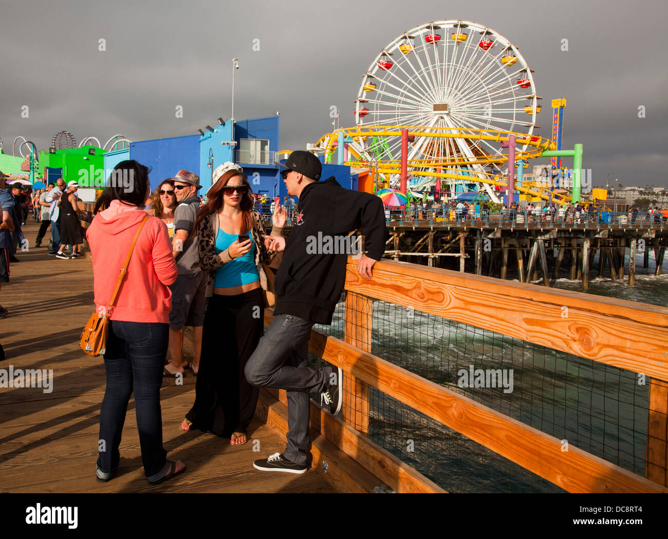 Santa Monica Pier, Santa Monica, Los Angeles County, Kalifornien, Vereinigte Staaten Stockfoto