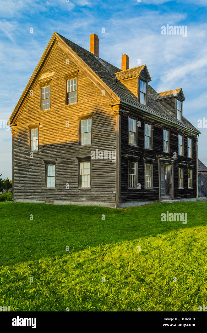 Außerhalb des Olson House, einem nationalen historischen Wahrzeichen, berühmt durch den Maler Andrew Wyeth mit seinem 'Christina's Welt". Stockfoto