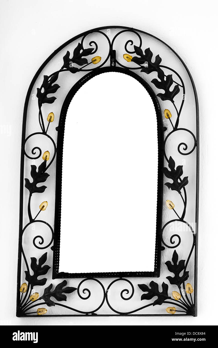 Spiegel-Rahmen an der Wand Stockfoto