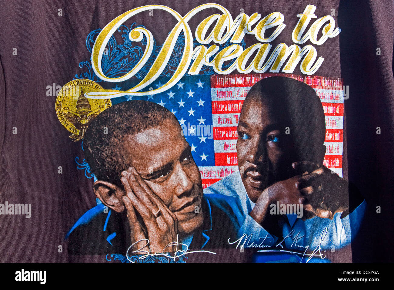 "Dare to Dream" T-Shert. Stockfoto