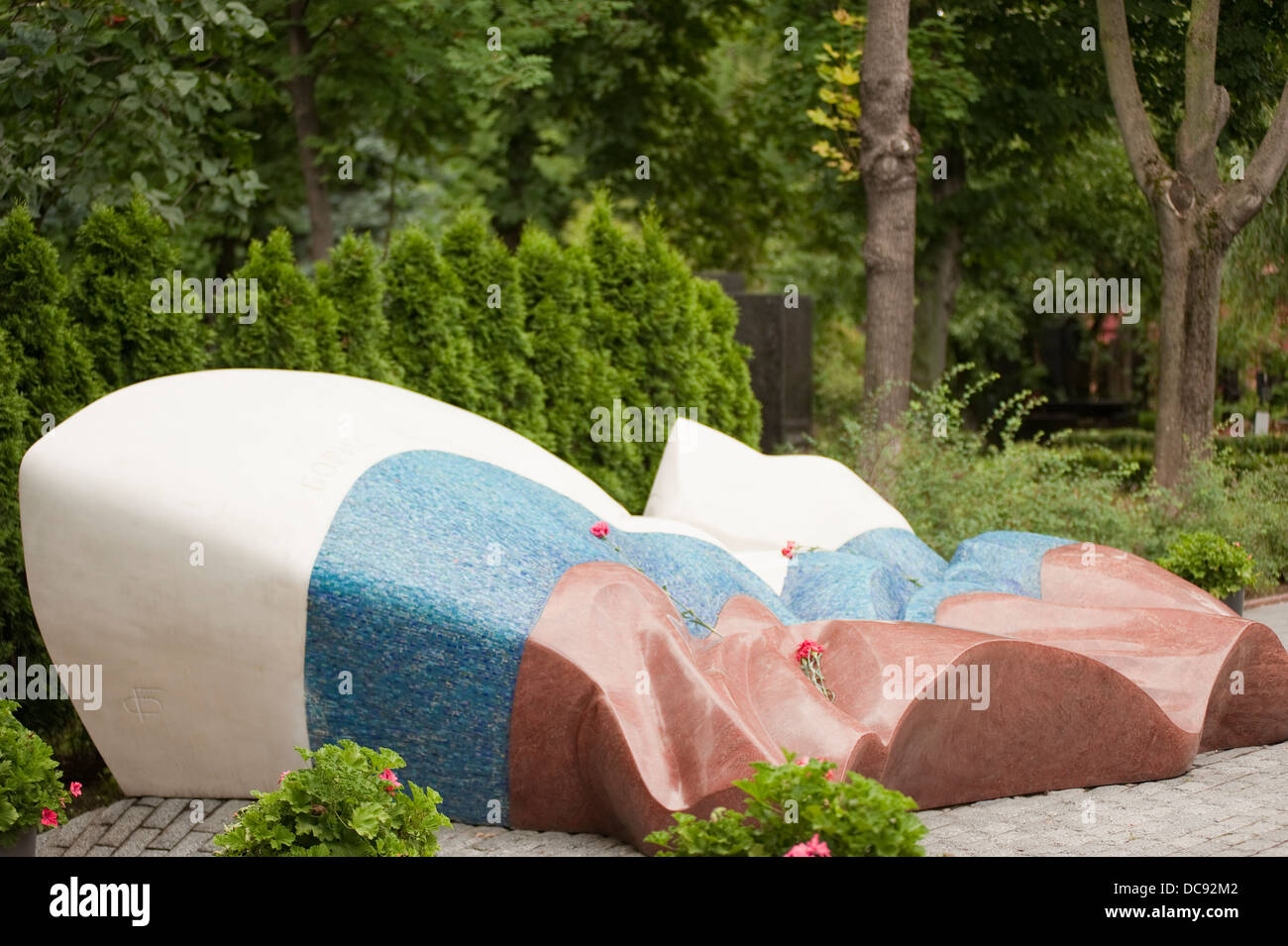 Boris Yeltsin Grab auf dem Nowodewitschi-Friedhof in Moskau Russland Stockfoto