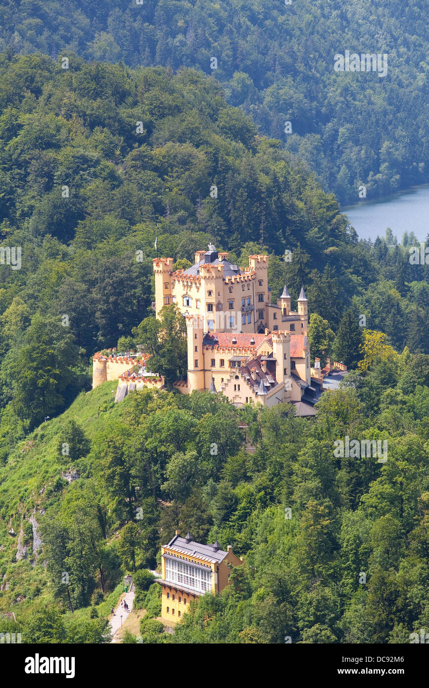 Europa, Deutschland, Bayern, Schwangau, Hohenschwangau Schloss Stockfoto