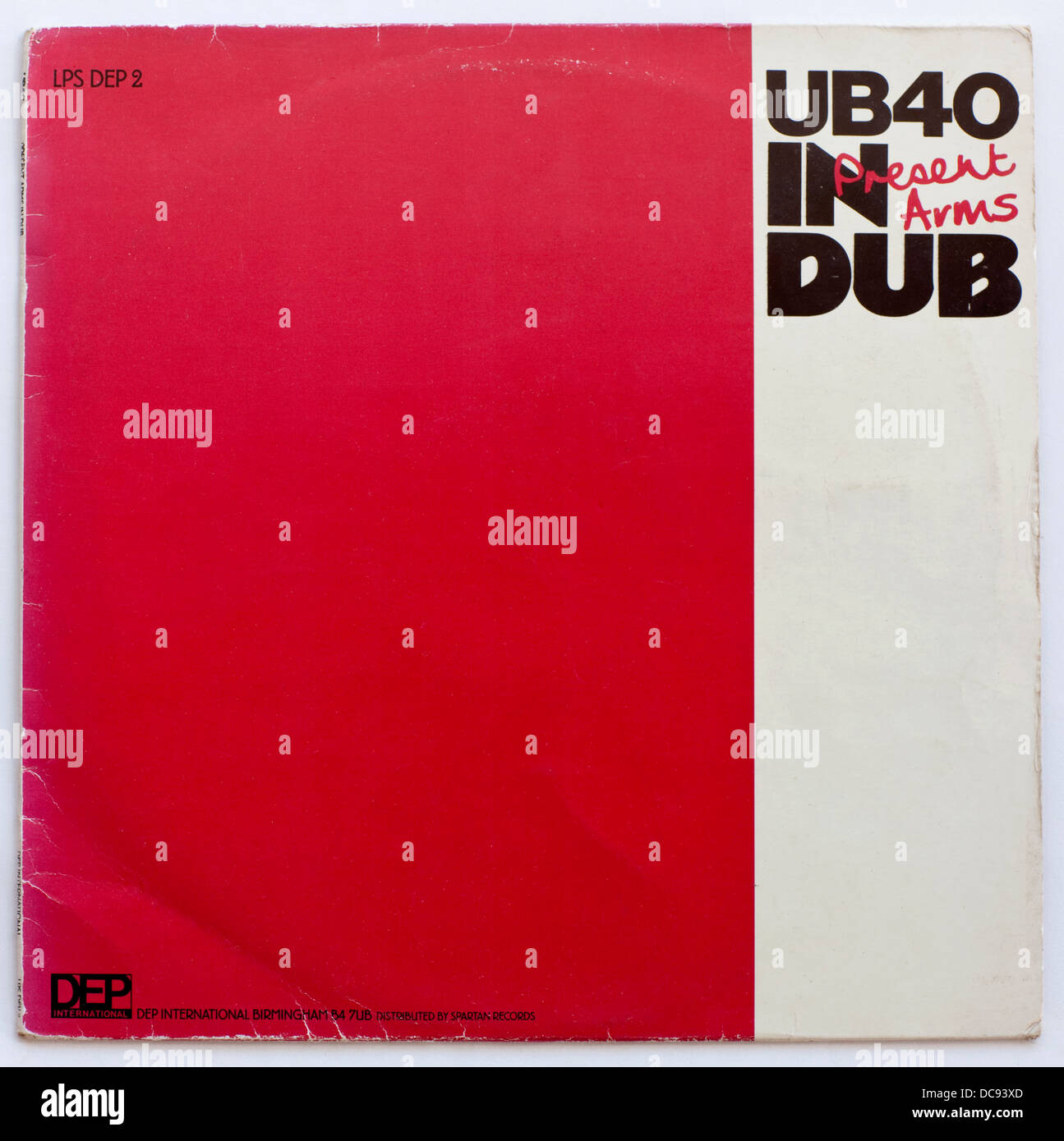 UB40 - Present Arms in Dub, 1981 Remix-Album auf DEP International - nur für redaktionelle Verwendung Stockfoto