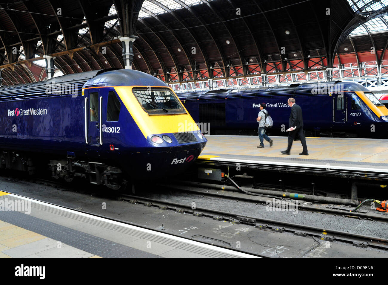 Eine allgemeine Ansicht der Bahnhof Paddington, London, Großbritannien Stockfoto