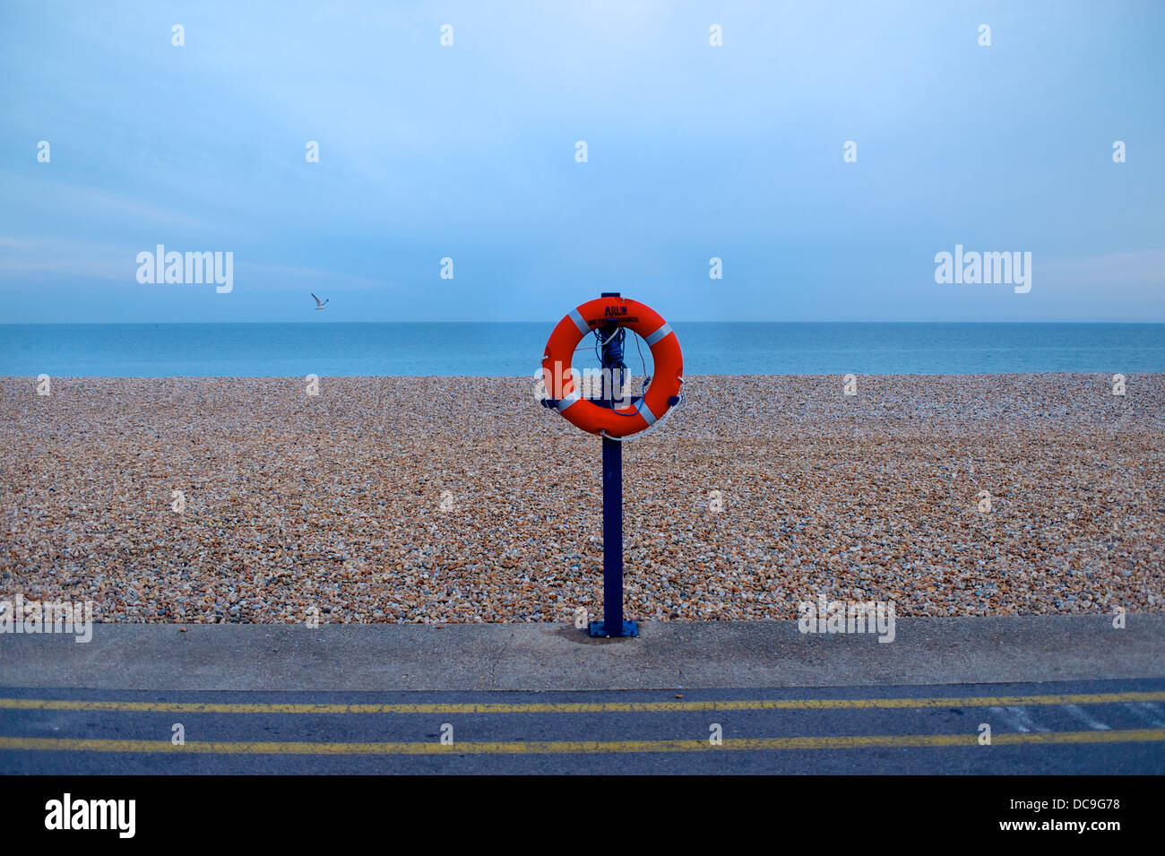 Rettungsring in Bognor Regis. Stockfoto