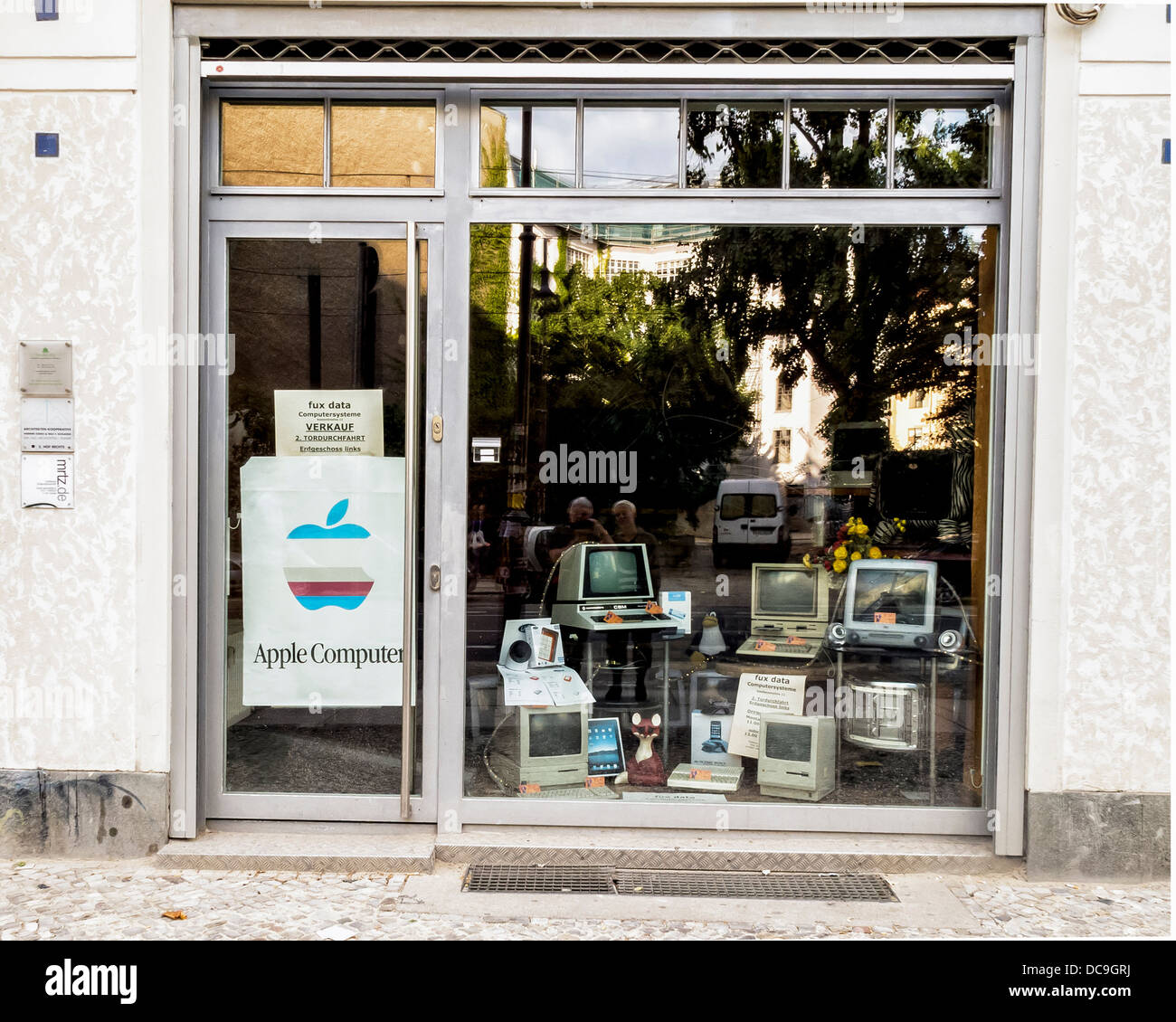 Fux Data, einem Shop, Verkauf und Service von alten Apple und Mac-Computern, Berlin Stockfoto
